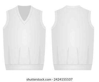 White knitted pullover. vector illustration