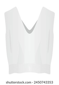 White knitted pullover. vector illustration