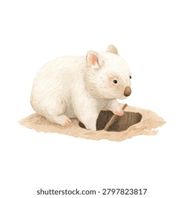 White koala bear sitting on surface