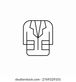 white lab coat icon sign vector