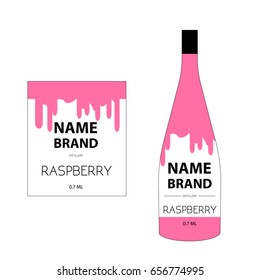white label on the pink bottle