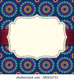 white label on seamless multicolor background