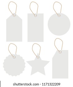 white label tag set isolated on white background. blank tag. flat style. sale tag set. white labels symbol. blank white sale labels.