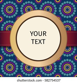 white label with text on seamless colored background