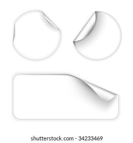 White Labels badges and stickers