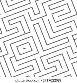 Weiße Labyrinth Umrissfliesen Konzept als Nahtloses Muster von einfachen weißen Labyrinth Umrisse. Die Kamera bewegt sich langsam durch die Labyrinthe und deutet auf eine Reise hin. Stellt für Janeiro Branco den Weg zu mentaler Wellness dar. in Foto Stock Concept , Kopienraum für Werbung oder Banner mit Foto Realistic als hochwertiges Detail —ar 7:2