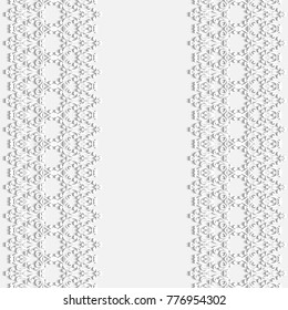 white lace borders with shadow, ornamental paper lines, vector eps10