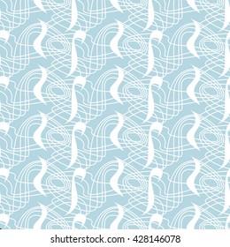 white lace on a blue background