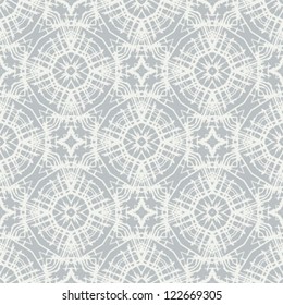 white lace on grey, clean and simple vector geometrical pattern, website background or fashionable textile, or holiday wrapping paper