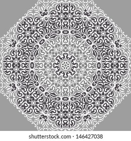 White Lace Ornament Pattern.