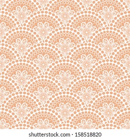 White lace pattern. Vector illustration