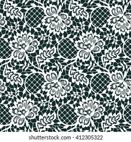 White Lace Seamless Pattern.