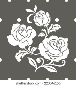 white lace seamless pattern on background