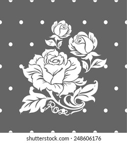 white lace seamless pattern on background 