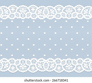 White lace vintage pattern on gray background