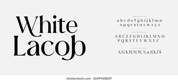 White Lacob modern stylish capital alphabet letter logo design