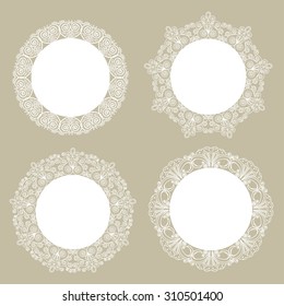 White lacy doilies collection.