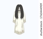 White Lady Cartoon Ghost Character
