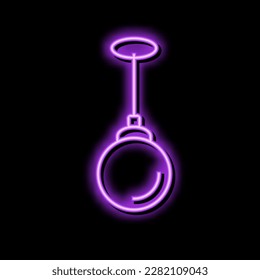 white lamp ceiling neon light sign vector. white lamp ceiling sign. isolated symbol illustration