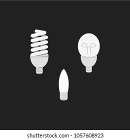 white lamp logo icon design