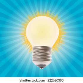 White Lamp. Vector Illustration on the Background. EPS10