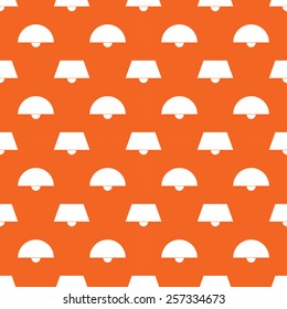 white lamps pattern on orange background