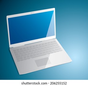 White laptop