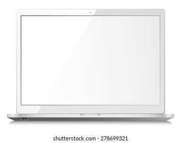 White laptop