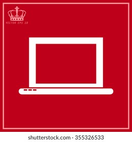 White Laptop Icon