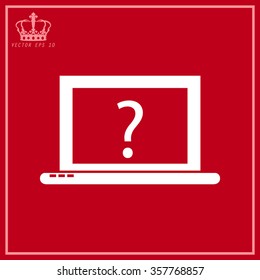 White Laptop Icon