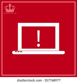 White Laptop Icon