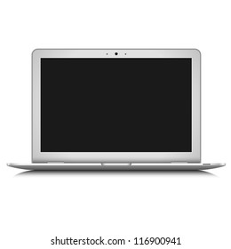 White Laptop isolated on white background. Vector eps10