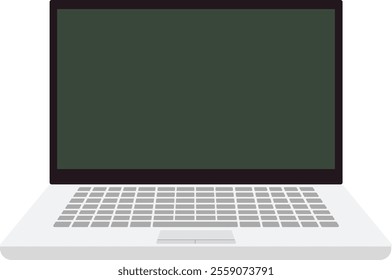 White Laptop Mockup, Realistic laptop, blank screen laptop, silver color laptop, Electronic devices