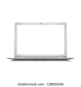 White laptop. Vectop EPS10