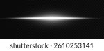 White laser beams isolated on black background. Abstract light effect. Blue lens flash. Horizontal rays glowing in the dark. Speed ​​vector illustration. road.	
