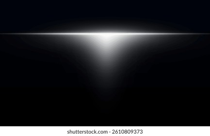 White laser beams isolated on black background. Abstract light effect. Blue lens flash. Horizontal rays glowing in the dark. Speed ​​vector illustration. road.	
