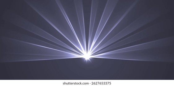 Fondo blanco del laser., rayos brillantes o haces de neón, telón de fondo futurista brillante.