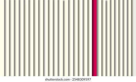 White Layers Creating Balance Within Linear Composition in one Red Layer