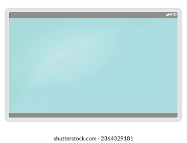 White lcd tablet. vector illustration