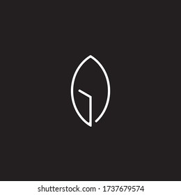 logotipo de hoja blanca en fondo de letra negra G