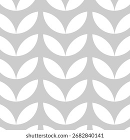 White Leaf Repeating Motif on Gray Surface
