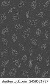 Weißes Blatt Silhouette Hintergrund auf dunkelgrau