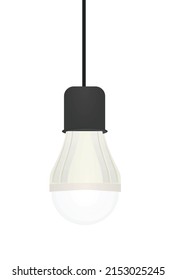 White led bulb vector illustration