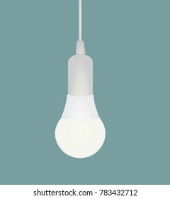 White led bulb vector illustration