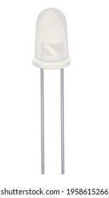 White led diode. vector illustration