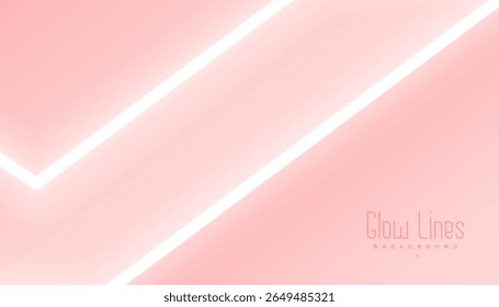 lumière LED blanche sur bannière pastel douce avec Image vectorielle à effet linéaire