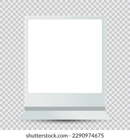 white LED mock-up in 3Ds of Realistic light box for indoor and outdoor signage vector design