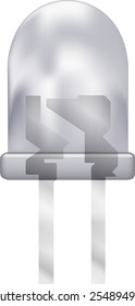 White led. Vector illustration.