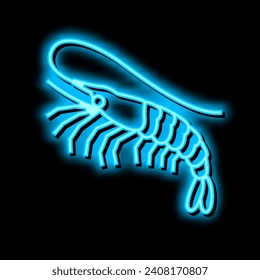 white leg shrimp neon light sign vector. white leg shrimp illustration