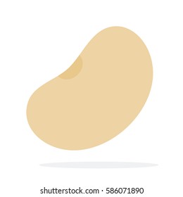 White legume vector flat material design isolated on white